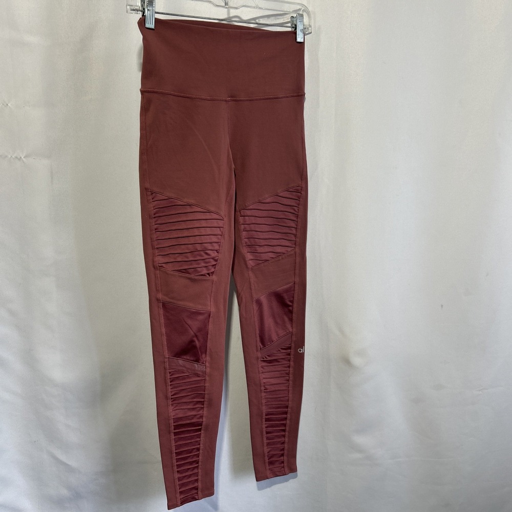 ALO YOGA Womens Airlift High Waist Rise Second Skin Pink Leggings Size S